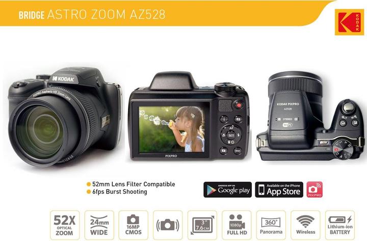Actual product image Kodak Pixpro AZ528 (4.3 - 223.6 mm, 16.76 Mpx, 1/2,3'')