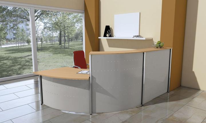 Immagine prodotto Kerkmann Banco reception Genua in faggio, argento 118,0 x 70,0 x 115,0 cm