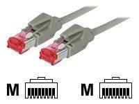 Image du produit Tecline Câble patch S/FTP, PiMF, Cat 6, gris, 20,0 m sans halogène, avec câble Draka et connecteurs Hiroso (S/FTP, CAT6, 20 m)