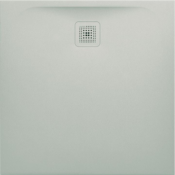 Actual product image Laufen Shower tray PRO quadrat. Abl lateral 900x900x30mm light grey