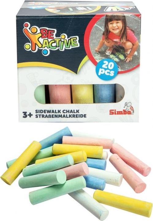 Produktbild Simba 20 Strassenmalkreiden (Blau, Rot, Gelb, Grün und Weiss, 20 x)