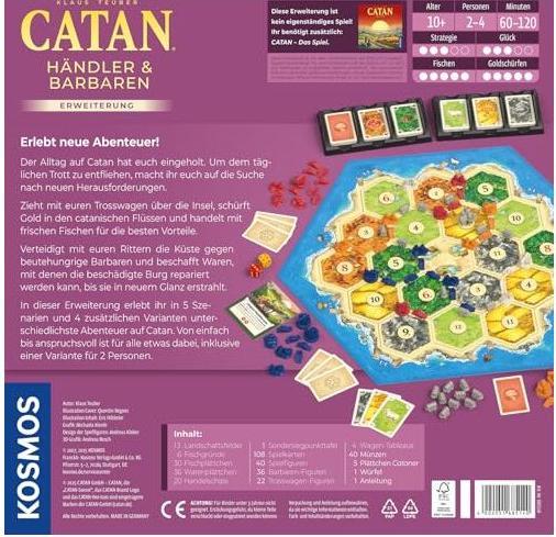 Immagine prodotto Kosmos CATAN - Händler & Barbaren (Tedesco, 2 - 4 Giocatori)