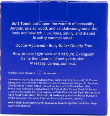 Actual product image Dame Products - Massage Oil Candle Soft Touch