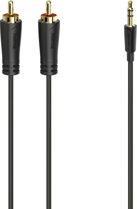 Image du produit Hama Câble audio, 3,5 mm jack mâle - 2 RCA mâles, stéréo, doré, 3,0 m (3 m, Câbles Cinch)