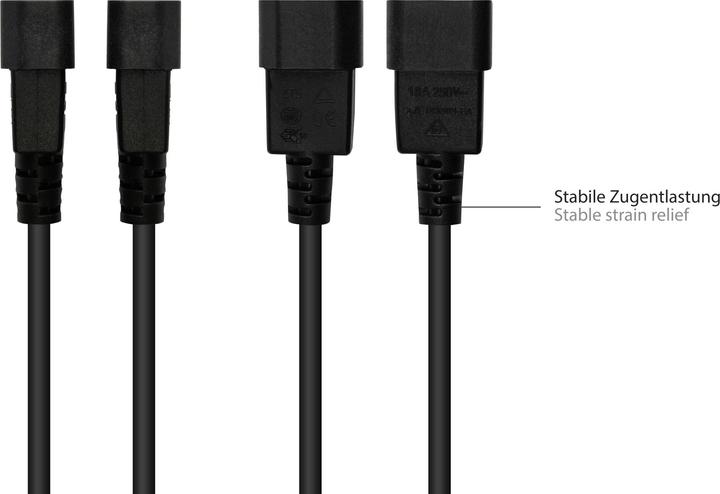 Actual product image Good Connections P1405-S050 Power cable black 5 m C14 coupler C5 coupler (5 m)