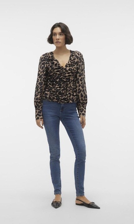 Immagine prodotto Vero Moda Vmiris L/S Vneck Gathering Top Wvn Pop1 Top (L)