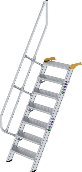 Productafbeelding Munk Trap 60ï¿½ tredebreedte 600 mm 7 treden aluminium geribbeld (Steigers, 60 cm)