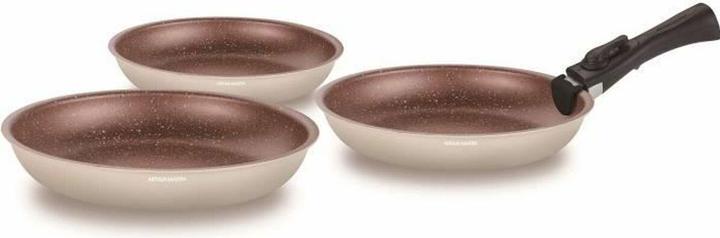 Produktbild Arthur Martin Pfannenset Creme 4 Stücke (3 Stück) (Bratpfanne, Pfannenset + Topfset, Aluminium)