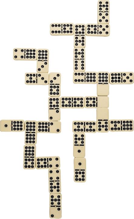 Actual product image Philos Domino double walnut look (English, French, German, Italian, 2 - 4 Players)