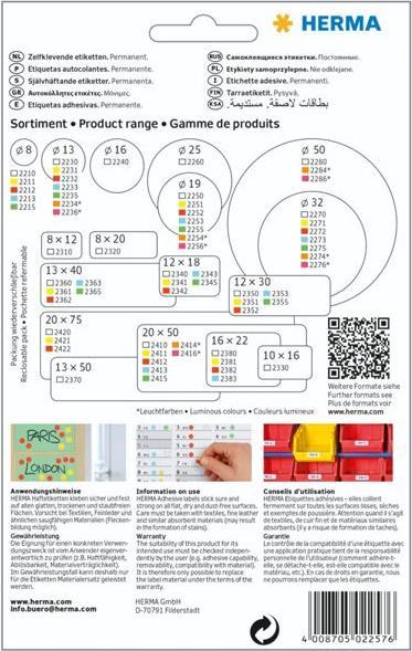 Immagine prodotto HERMA Verschlussetiketten