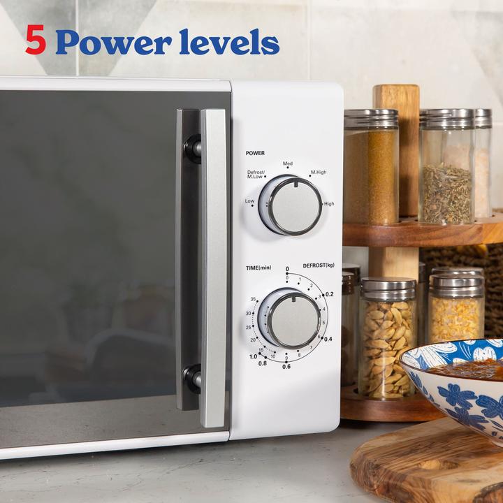 Actual product image Russell Hobbs RHM2060 – Manuelle Mikrowelle, 20 L, Weiss (20 l)