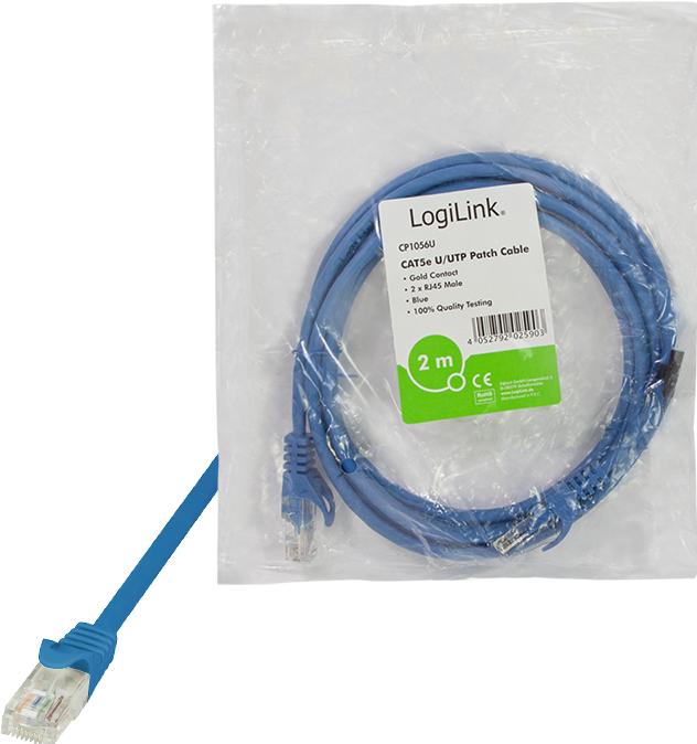 Image du produit LogiLink Câble réseau (U/UTP, CAT5e, 2 m)