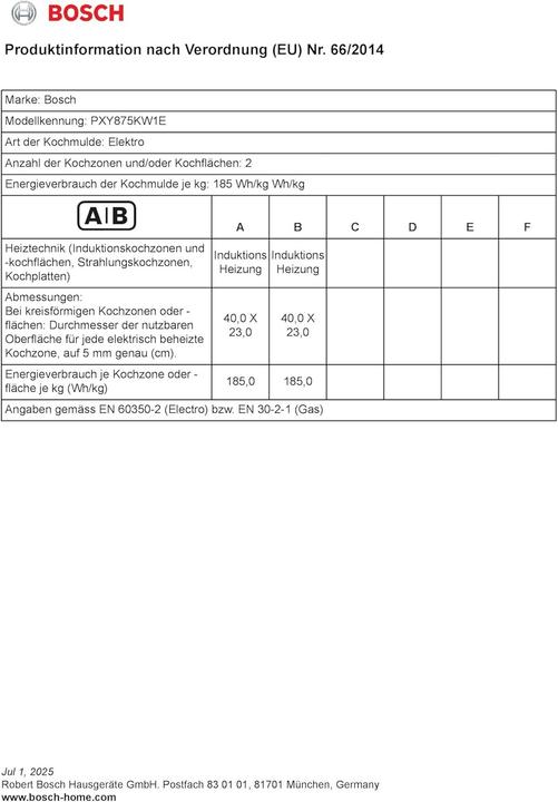 Produktbild Bosch Hausgeräte PXY875KW1E (81.60 cm, Induktionskochfeld)