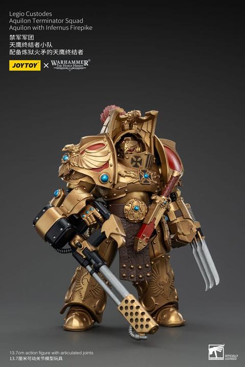 Actual product image Joy Toy Warhammer The Horus Heresy Action Figure 1/18 Legio Custodes Aquilon Terminator Squad Aquilon with