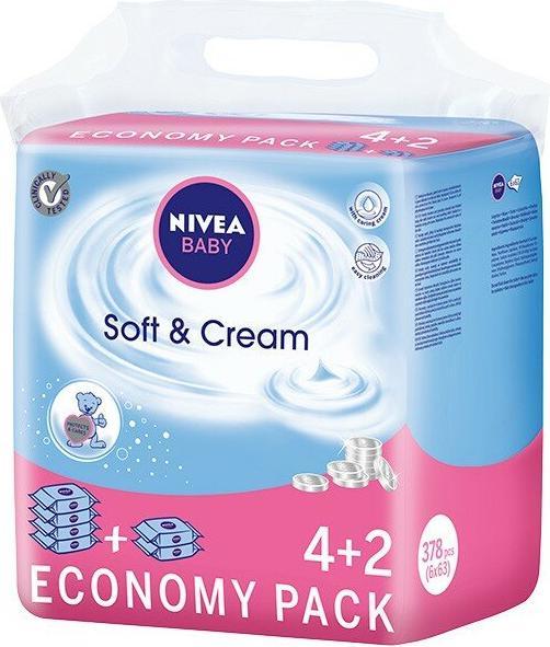 Actual product image NIVEA Soft & Cream wet wipes (63 Piece)