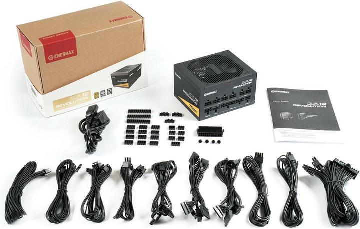 Productafbeelding Enermax Revolution D.F. 12 ATX3.1 PCI-e 5.1 ultracompacte 750W voeding 80Plus Gold volledig modulair 50 pr (750 W)