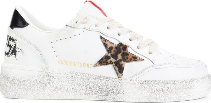 Produktbild Golden Goose sneakers ball star 2 in white leather with ponyskin star (40)