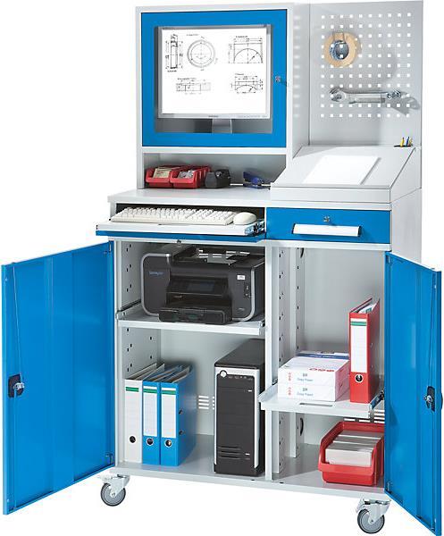 Produktbild eurokraft pro Computer-Arbeitsstation, Stahlblech