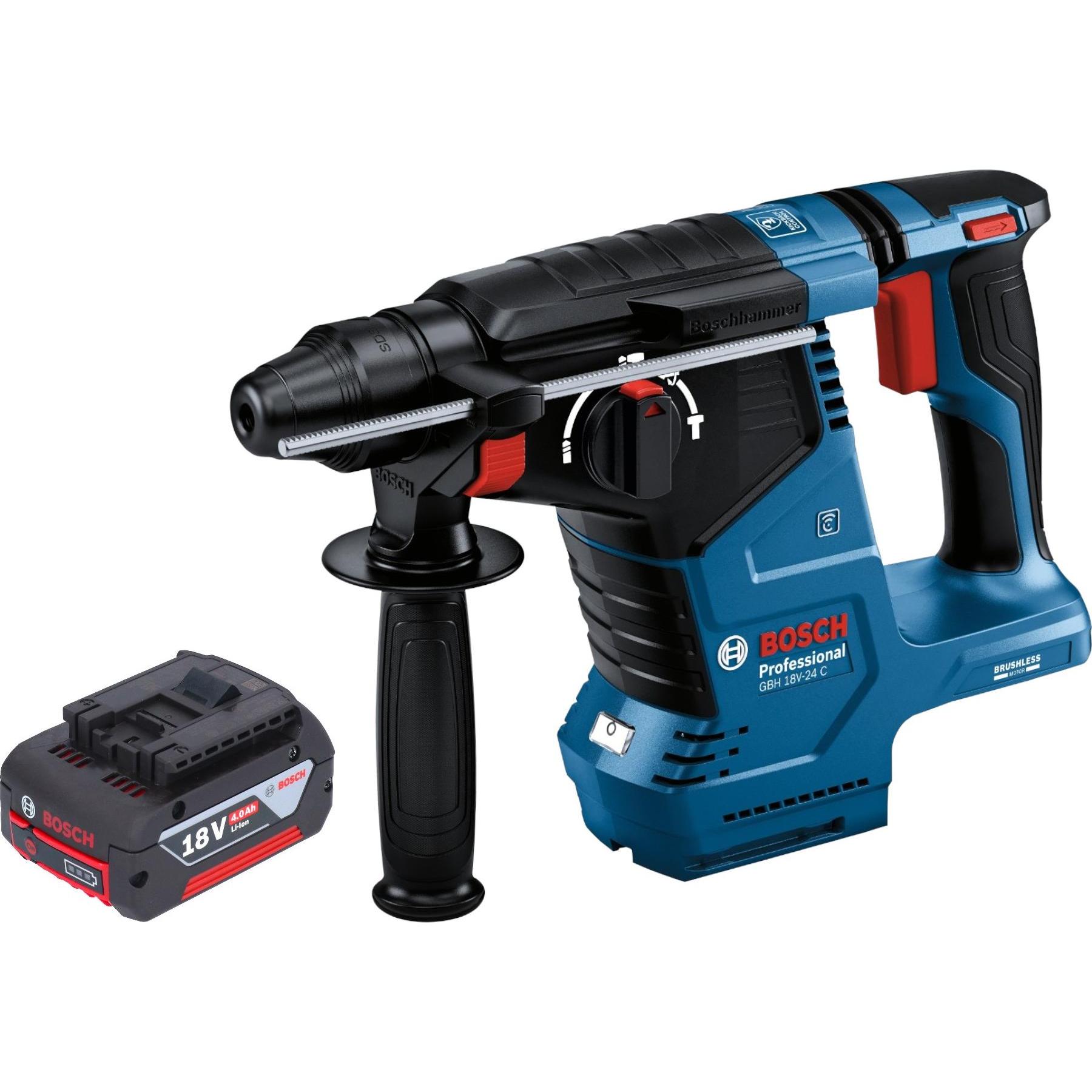Bosch Professional, Bohrmaschine + Akkuschrauber, Bosch GBH 18V-24 C Professional Akku Bohrhammer 18 V 2,4 J Brushless S...