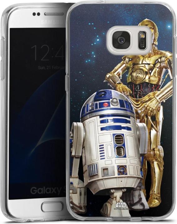 Actual product image DeinDesign Silikon Hülle für Samsung Galaxy S7 Handyhülle Case Smartphone Schutzhülle Star Wars Weltall R2D2 (Samsung Galaxy S7)