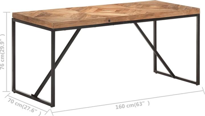Image du produit vidaXL Esstisch (70 x 160 x 76 cm)
