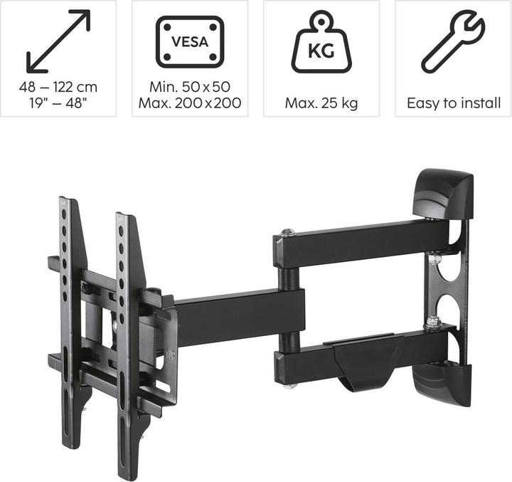 Actual product image Hama TV wall bracket (Wall, 48", 25 kg)