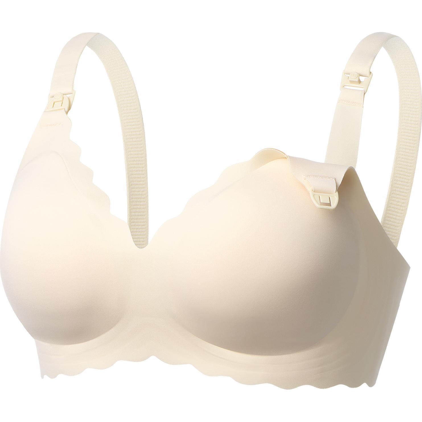 Thumbnail - Momcozy, Still-BH, YN46 Seamless Support Floral Nursing Bra Skin L, (L)