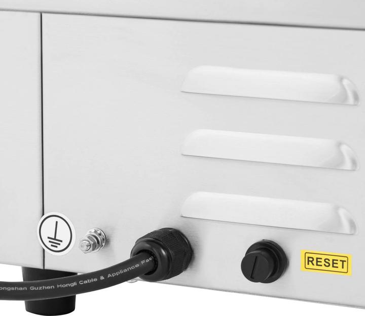Immagine prodotto Royal Catering Fry top elettrico - Piastra liscia in acciaio inox - 550 x 400 mm - - Flat - 3,000 W (0.00 kW)
