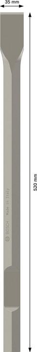 Actual product image Bosch Professional Zubehör PRO HEX 28-4C Flat chisel, 35 x 520 mm (35 mm)
