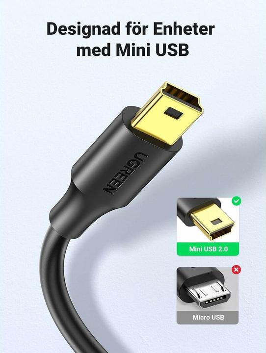 Actual product image Ugreen USB A – USB Mini-B (3 m, USB 2.0)