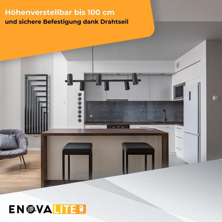 Produktbild Enovalite LED-Pendelleuchte, schwarz (GU10)