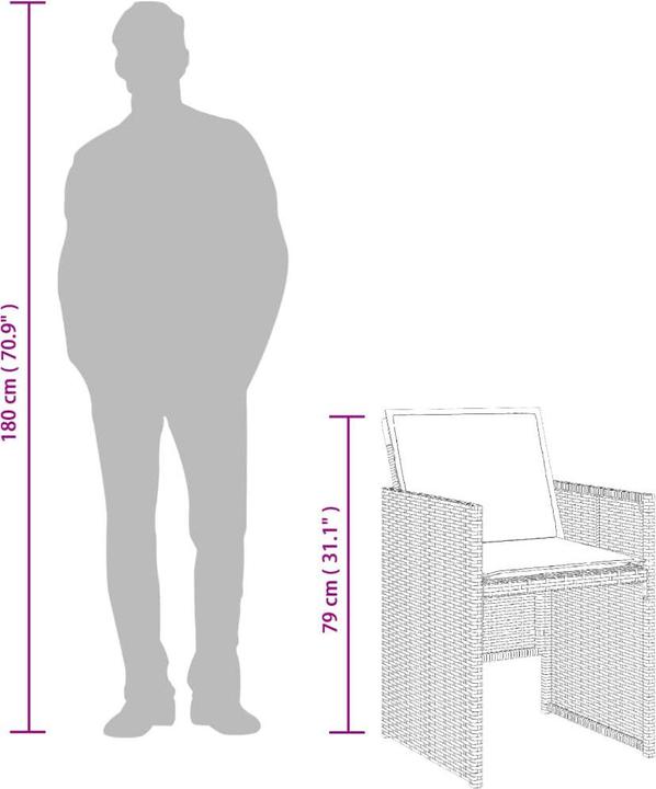 Produktbild vidaXL Garten Essgruppe