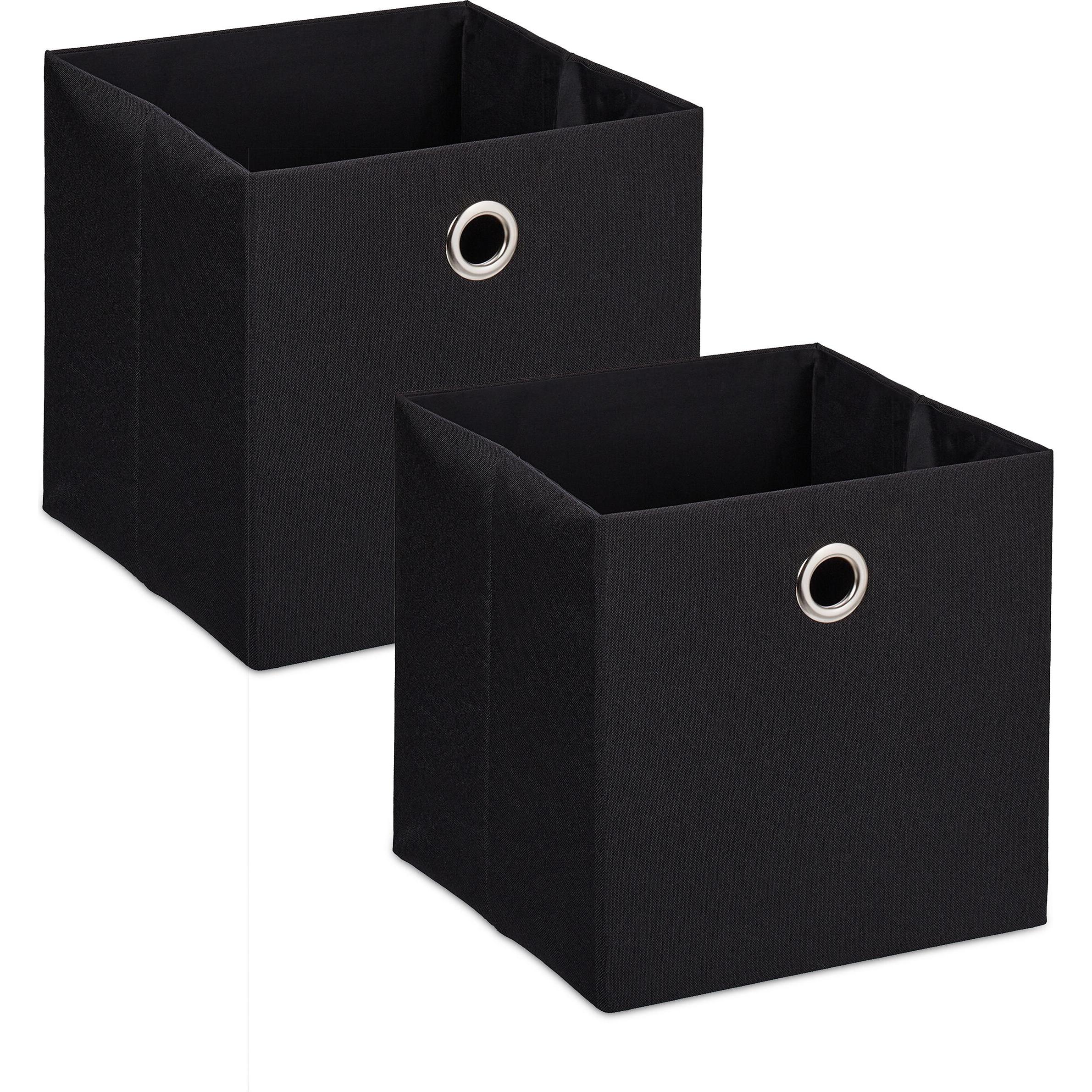 Relaxdays, Aufbewahrungsbox, 2x Aufbewahrungsbox (30.5 x 30.5 x 30.5 cm, 27 l)