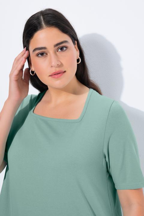 Produktbild Ulla Popken T-Shirt, A-Linie, Carré-Ausschnitt, Halbarm (62)