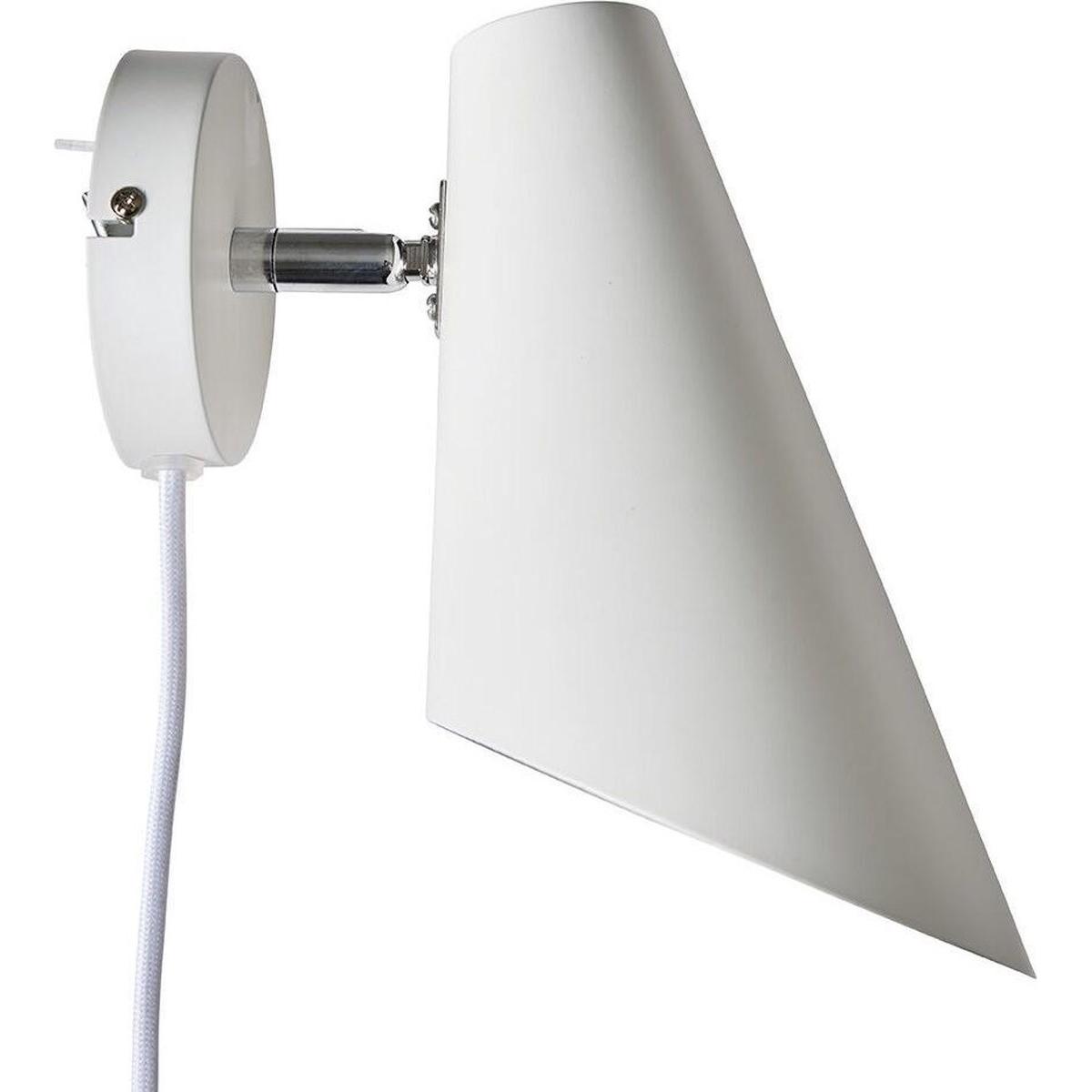 Dyberg Larsen, Applique + Plafoniera, Dyberg-Larsen - Cale Wall Lamp - Matte White (E14)