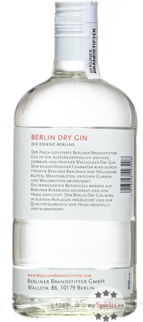 Actual product image Berliner Brandstifter Berlin Dry Gin (1 x 70 cl)