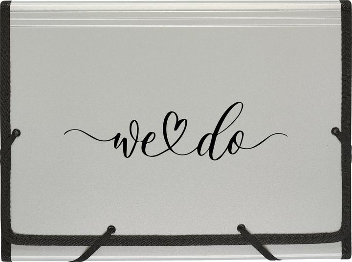 Produktbild Kolma Fächermappe Wedding A4 silber "we do" (A4, 1x)