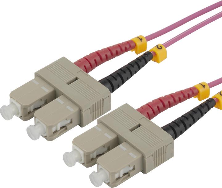 Produktbild Deltaco OM4 Fiber cable, SC - SC, duplex, multimode, 4,0m (4 m)