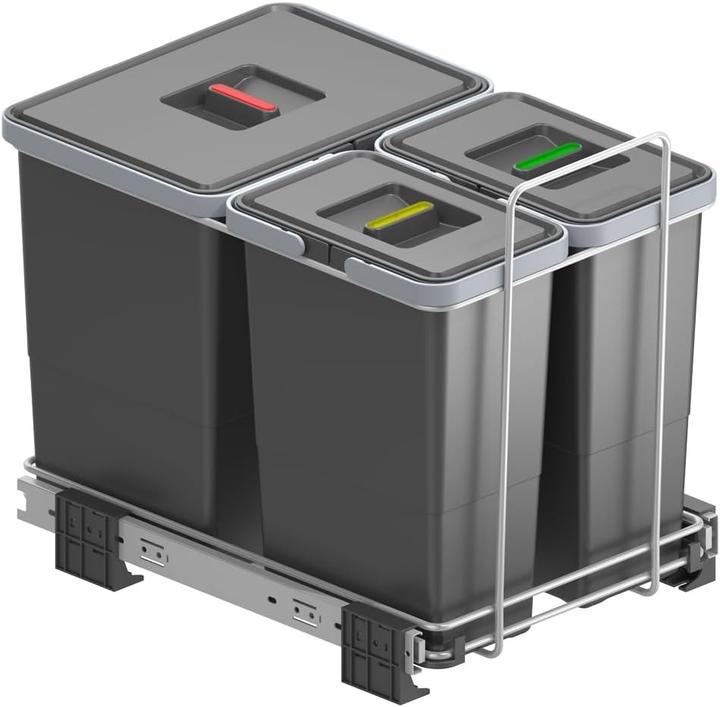 Immagine prodotto Menage Confort Cestino estraibile per mobili da cucina con doppio vano (70 l)