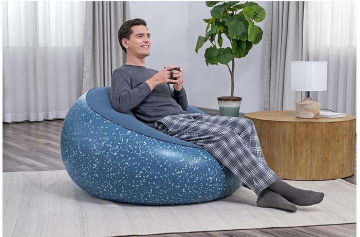 Immagine prodotto Bestway Aufblasbarer Sessel Inflate Blau, 112 x 112 cm