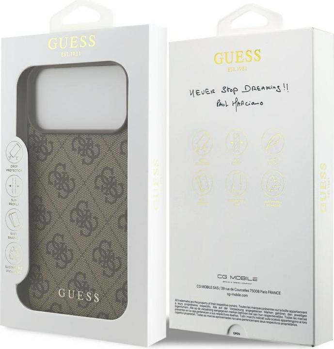 Actual product image Guess - Hardcase 4G Classic (GUHCP17XG4GFBR) - iPhone 17 Pro Max - Brown (Apple iPhone 17 Pro Max)