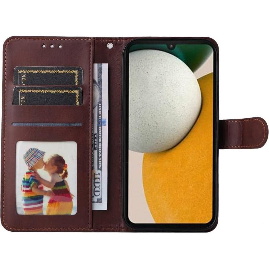 Thumbnail - Cover-Discount Galaxy A15 - Premium Handyhülle Etui braun (Samsung Galaxy A15), Smartphone Hülle, Braun