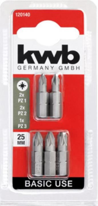 Image du produit kwb 5 embouts 25mm PZ Set Basic (25mm PZ1)