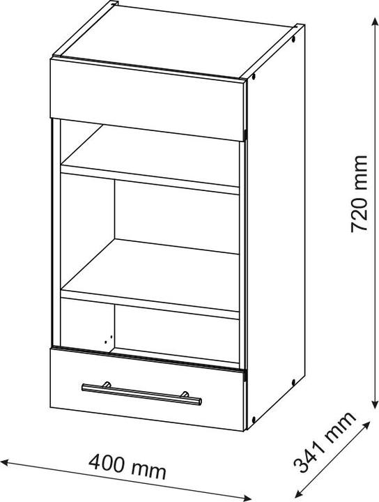 Produktbild Vicco Küchenglasschrank Fame-Line (40 x 34.10 x 72 cm)