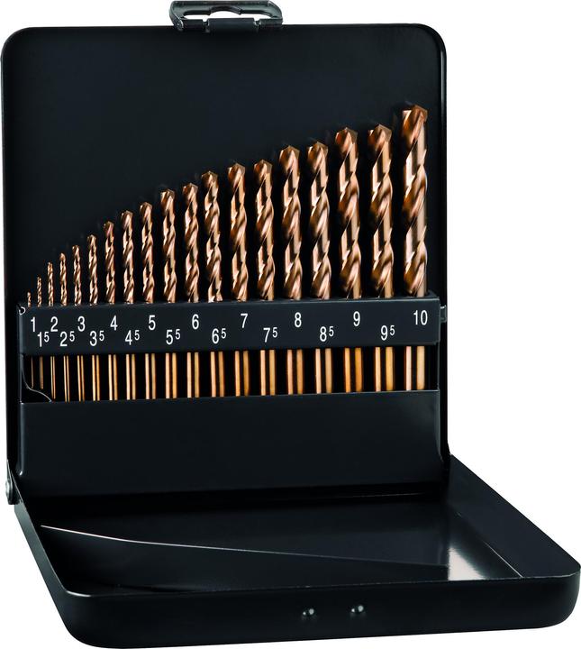 Actual product image Alpen HSS-Co Grip metal drill set with polished holder KM 19, dimensions 1.0 - 10.0 mm, 19 pcs. (006560001 (1.0-10 mm)