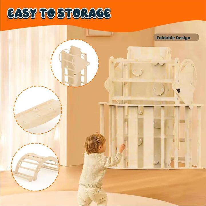 Produktbild Getco Tech 7-in-1 Klettergerüst-Set Indoor mit Rutsche