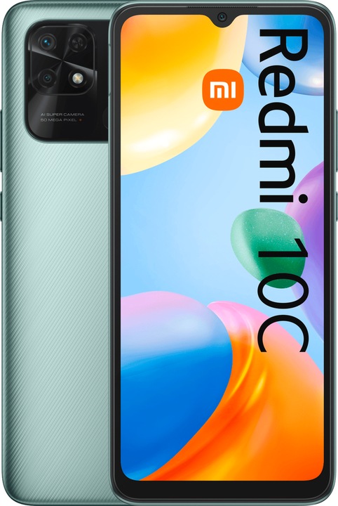 Productafbeelding Xiaomi Redmi 10C (64 GB, Mintgroen, 6.71", Dubbele SIM, 50 Mpx, 4G)