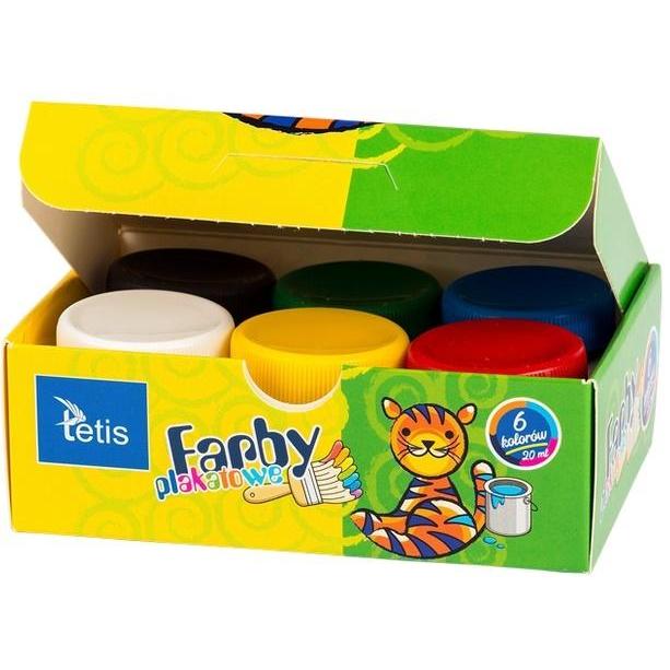 Tetis Plakatfarben 20 ml 6 Farben KF001-A (20 ml) (41906308)