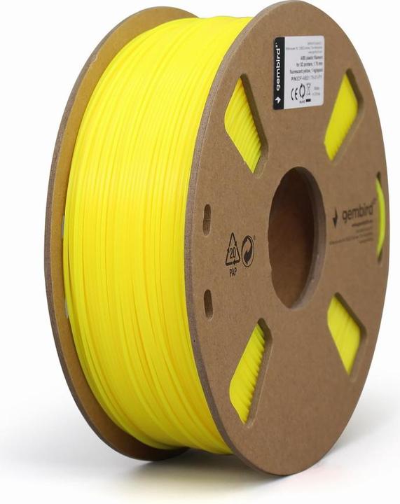 Immagine prodotto Gembird Cassetta del filamento bobina ABS fluorocentrica (ABS, 1.75 mm, 1000 g, Giallo)