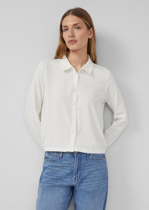 Immagine prodotto s.Oliver T-Shirt Verkürzte Jerseybluse mit Elastikbund hinten (48)